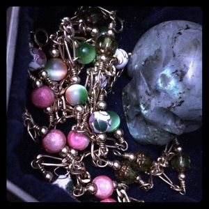 Four gold filled bead bracelets